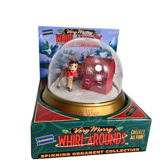 Vintage 1999 Block Buster Rudolph The Red‎ Nose Reindeer Whirl Around Ornament - Picture 2 of 7